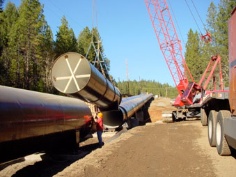 78” welded steel pipe installation